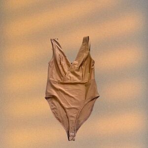 Tan One-Piece Bodysuit